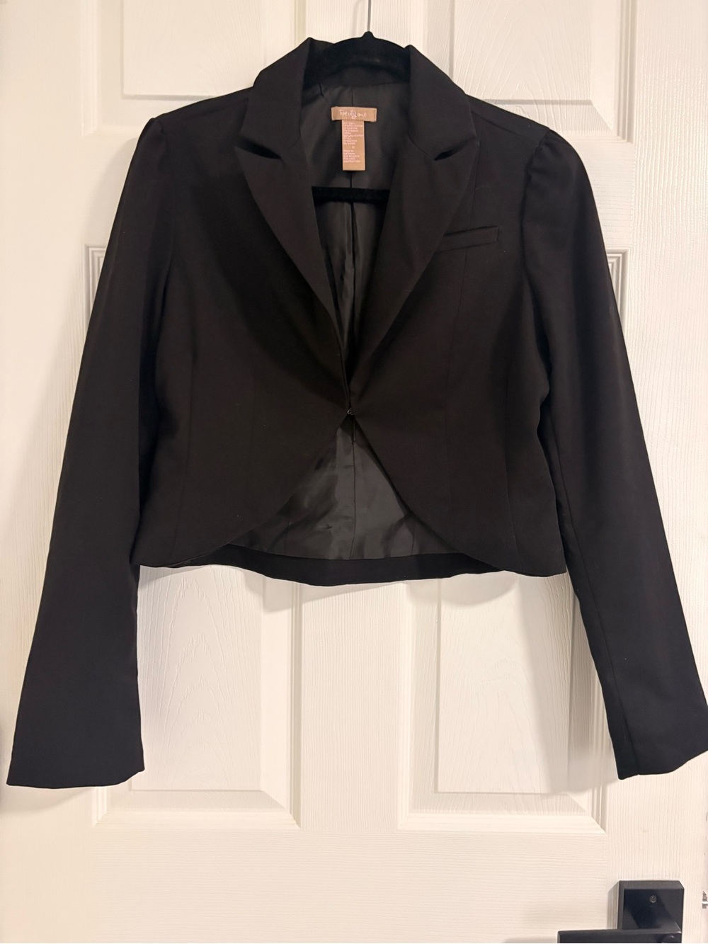 City Studio Black Cropped Tailored Blazer